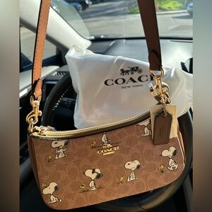 Coach Tan Snoopy Shoulder Bag